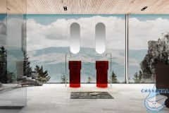 Раковина напольная 45 см ABBER Kristall  AT2701Rubin-H