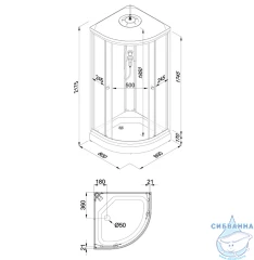 Душевая кабина Тритон Ультра 80x80 профиль белый, стекло прозрачное Щ0000061821