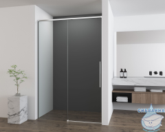 Дверь в нишу Vincea Ultima 120 профиль хром, стекло прозрачное VDS-7UL120CL