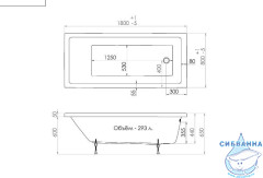  Ванна акриловая 1ACReal Palermo 180х80