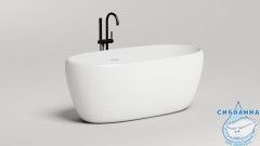 Ванна из искусственного камня Salini Luce 150x75 (материал solix, белый матовый)