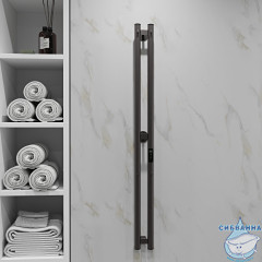 Полотенцесушитель электрический Indigo Style (с таймером) 10х120 оружейная сталь (с возможностью скрытого подключения, подключение R/L)