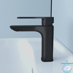 Смеситель для раковины Iddis Slide SLIBL00i01 (без донного клапана) (черный матовый)