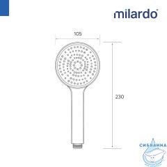 Лейка для душа Milardo Эссеншл 1 режим ESS1F10M18 (хром)