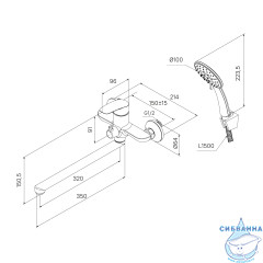 Смеситель для ванны Milardo Rora RORSB00M10 (хром)