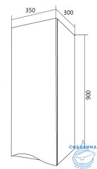 Пенал 1Marka Этюд 35П белый глянцевый