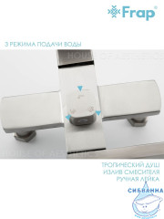 Душевая система Frap F24802 250 1 режим (сатин)