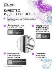 Смеситель для раковины Lemark Зенит LMF-1615S-SSN (нержавеющая сталь)