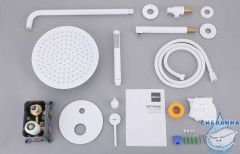 Душевая система ABBER Emotion AF8817W скрытого монтажа с изливом, белый матовый