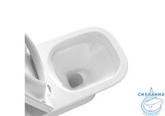 Унитаз напольный безободковый Aquatek Optima Square AQ4411-00 с бачком и сиденьем Soft Close (микролифт)