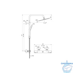 Душевая система Ideal Standard Ceratherm 250 1 режим A7565AA (хром)
