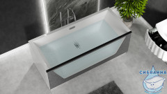 Акриловая ванна 1Marka Neo 170x75 (1 стекло принт бетон)