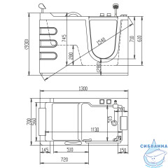 Акриловая ванна ABBER AB9000 C R