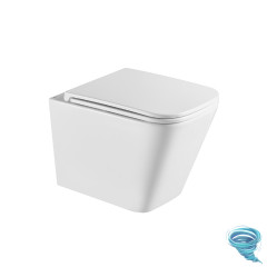 Унитаз подвесной безободковый Lemark Florex 9614001 с сиденьем быстросъемным Soft Close (микролифт)