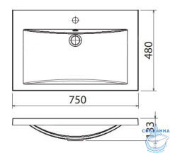 Мебельная раковина 1Marka Анита 75