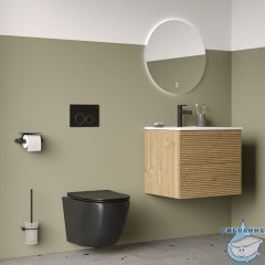 Унитаз подвесной безободковый, чёрный матовый, Blanco, IDDIS, BLAR3BMi25