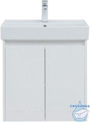 Тумба Aquanet Nova Lite 60 (2 дв.) с раковиной Латина 60 белый глянец