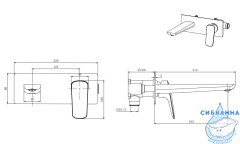Смеситель для раковины встраиваемый Aquatek Вега AQ1013CR (хром)