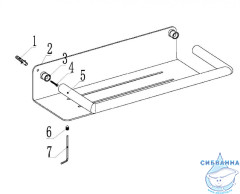 Полка ABBER Osten 316 AA1862BST брашированная сталь
