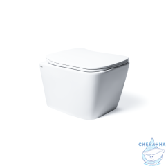 Унитаз подвесной безободковый, Charus Alva Rimless EWC700-114W с сиденьем Soft Close (микролифт)