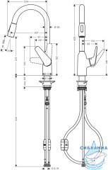 Смеситель для кухни Hansgrohe Focus M42 71800000 (хром)