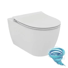 Унитаз подвесной безободковый со смывом торнадо Ideal Standard  I life O с сиденьем Soft Close (микролифт)