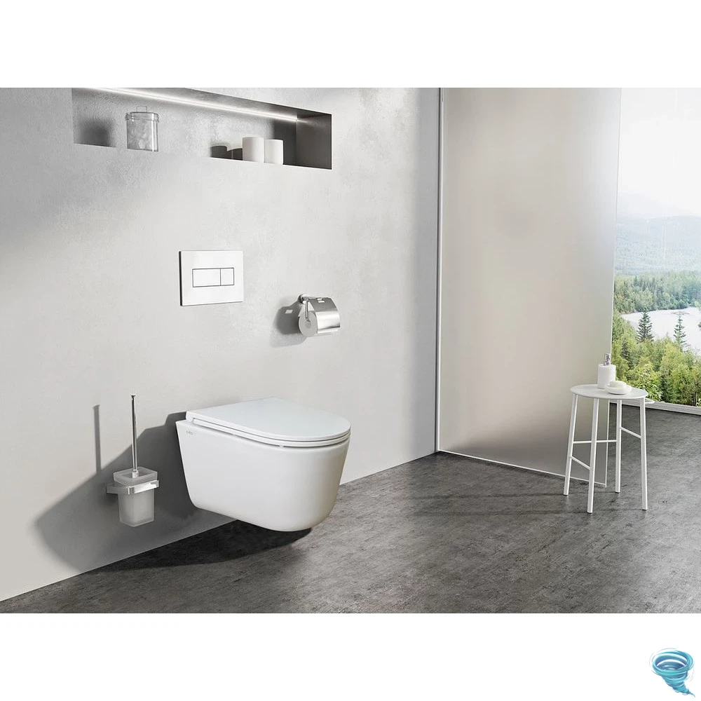 Инсталляция для унитаза Charus CC.300.80.01 с кнопкой смыва Charus Minimalista FP.310.DW.01 черный матовый,  с унитазом LYon 2.0 (с сиденьем Soft Close (микролифт)