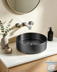 Раковина накладная ABBER Wasser Kreis AF2411GM оружейная сталь