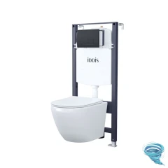Инсталляция Iddis с кнопкой смыва в комплекте с унитазом Iddis Blanco c сиденьем Soft close (микролифт) BASBQ02i73