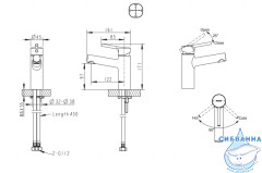 Смеситель для раковины Bravat Palace F1172217CP-RUS (без донного клапана)