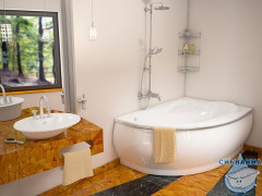 Ванна из литьевого мрамора Esse Flores L 149x103