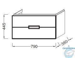 Тумба Jacob Delafon Reve EB1135-442 79 серый антрацит с раковиной Reve 80