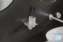 Стакан для зубных щеток с держателем ABBER Glanz AA1H60SP, сатин