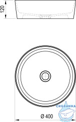 Раковина на столешницу 40 см Ravak UNI SLIM XJX01140002