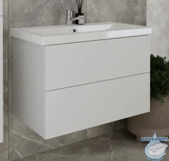 Тумба Viant София 80П с раковиной Como 80 белый
