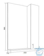 Шкаф-зеркало 1Marka Вита 65 (1 дверь) белый глянец