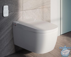 Унитаз подвесной с функцией биде VitrA V-Care Basik 5674B003-6193 с сиденьем Soft Close (микролифт)