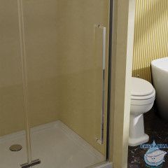 Дверь в нишу Vincea Slim-N 90 профиль хром, стекло прозрачное VDPH-5SN900CL