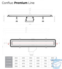 Дренажный трап для душа Pestan Confluo Premium Line Gold 650 13100053 решеткой