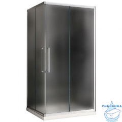 Душевое ограждение ABBER Schwarzer Diamant AG02128MH 120x80 профиль хром, стекло матовое (без поддона)