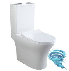 Унитаз напольный безободковый со смывом торнадо Calypso CS4851UQ-OK с сиденьем Soft Close (микролифт)