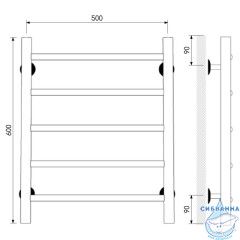 Полотенцесушитель водяной Laris Классик П5 60х50 (нижнее подключение)
