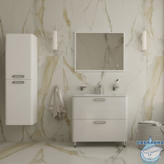 Тумба Iddis Brick 80 белый глянец с раковиной 80 BRI80WFi95