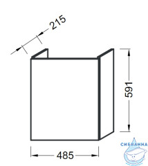 Тумба Jacob Delafon Odeon Up 50 белый глянец с раковиной Odeon Up 50