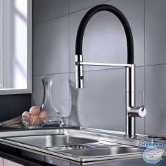 Смеситель для кухни Vincea VKF-114CH (хром/черный)