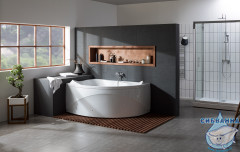 Акриловая ванна Aquanet Jamaica 160x100 R с каркасом