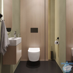 Смеситель для умывальника с гигиеническим душем, хром глянцевый, Rora, Milardo, RORSB01M08