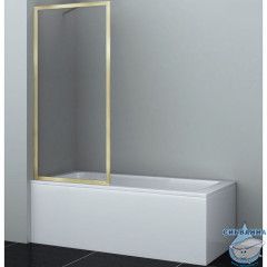 Шторка для ванны Wasserkraft Abens 160x80 20W01-80BG профиль золото матовое, стекло прозрачное
