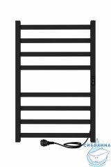 Полотенцесушитель электрический Indigo Oktava Slim (с таймером) 50х80 черный муар (с возможностью скрытого подключения, подключение R/L)