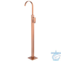  Смеситель для раковины напольный ABBER Wasserfall AF8640MRG (без донного клапана) (розовое золото матовое)